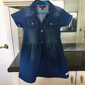 Knit denim dress